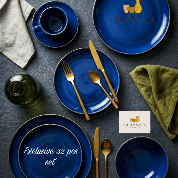 Sea  Blue 32 Pieces Dinner Set